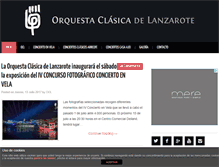 Tablet Screenshot of orquestaclasicadelanzarote.com